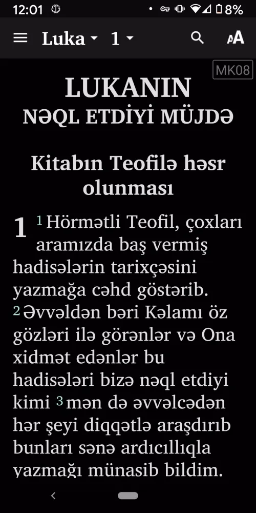 Bible App in Azerbaijani Screenshots