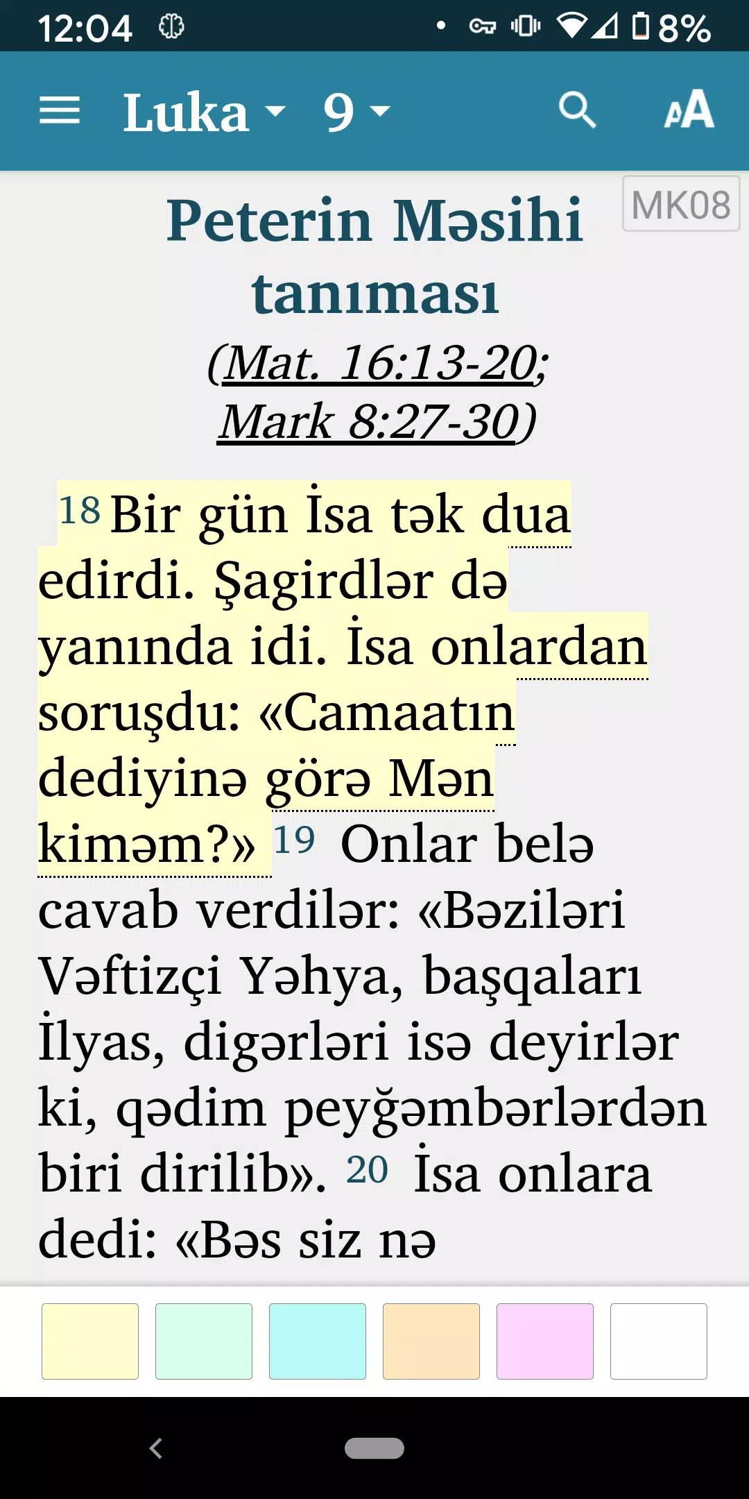 Bible App in Azerbaijani Screenshots