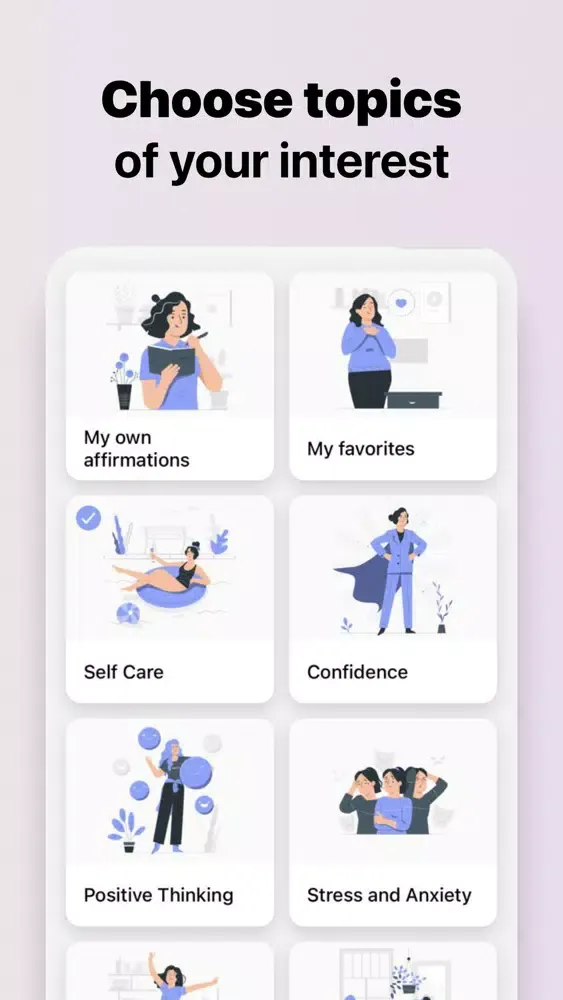 Capturas de tela do Claim - Positive Affirmations
