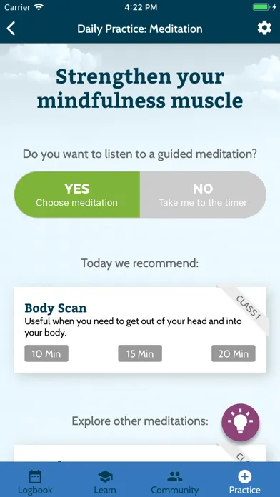 Zrzuty ekranu Koru Mindfulness