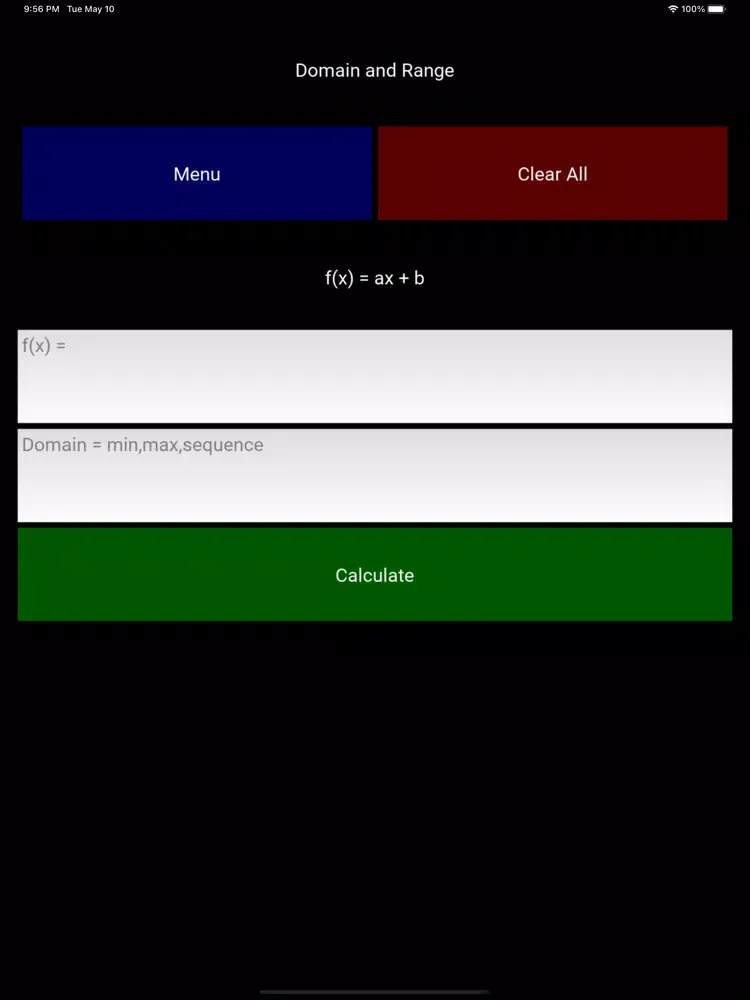 Capturas de pantalla de Domain and Range Calculator iPad 
