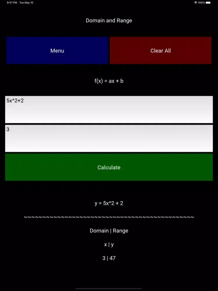 Capturas de pantalla de Domain and Range Calculator iPad 