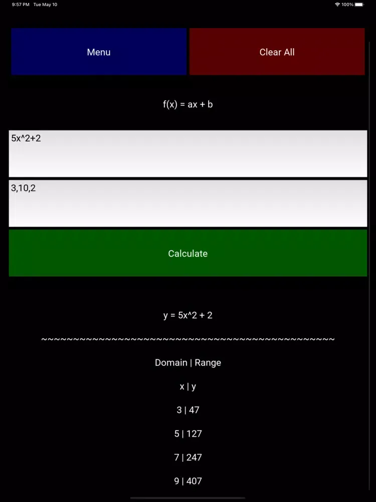 Capturas de pantalla de Domain and Range Calculator iPad 