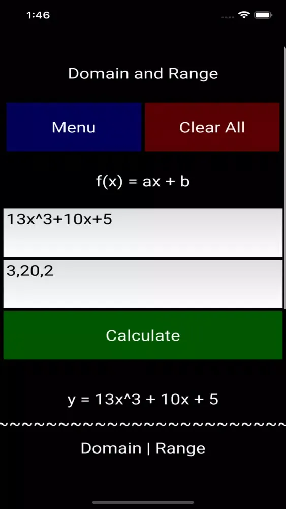 Capturas de pantalla de Domain and Range Calculator