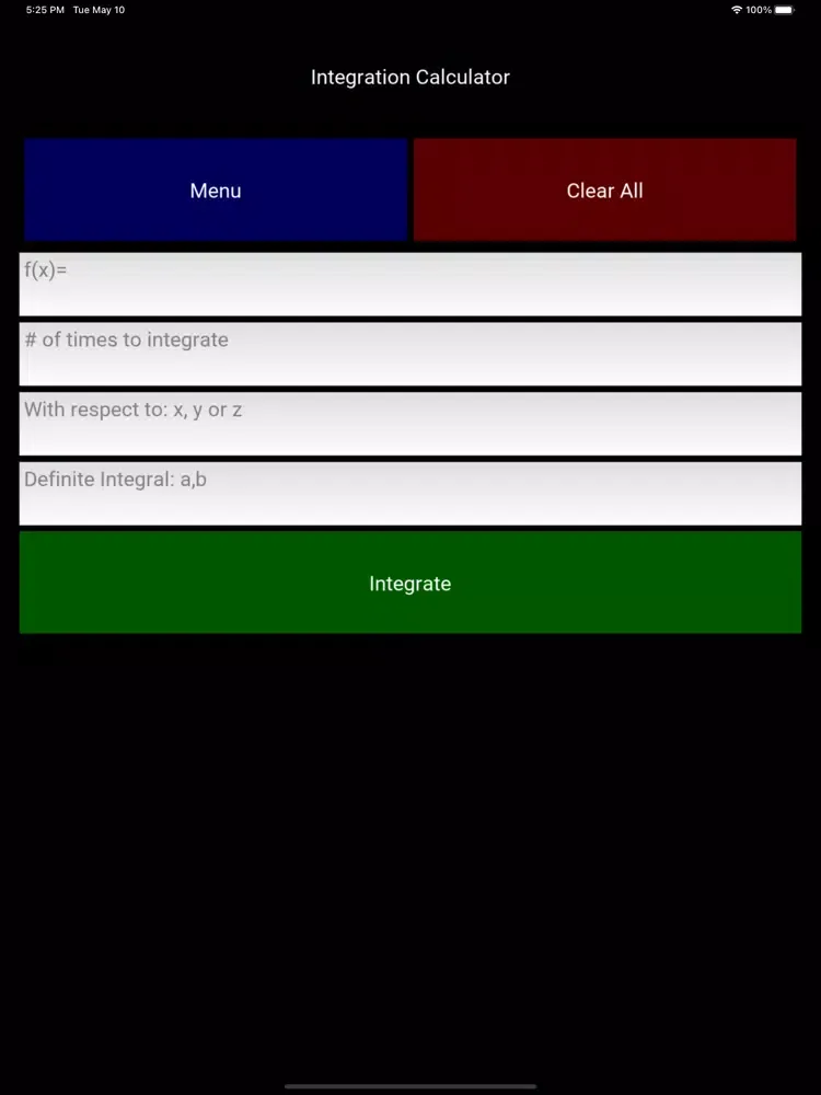 Integration Calculator iPad  স্ক্রিনশট