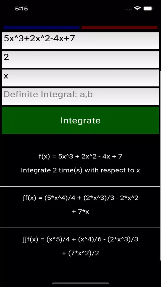 Integration Calculator স্ক্রিনশট