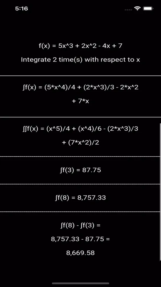 Integration Calculator স্ক্রিনশট