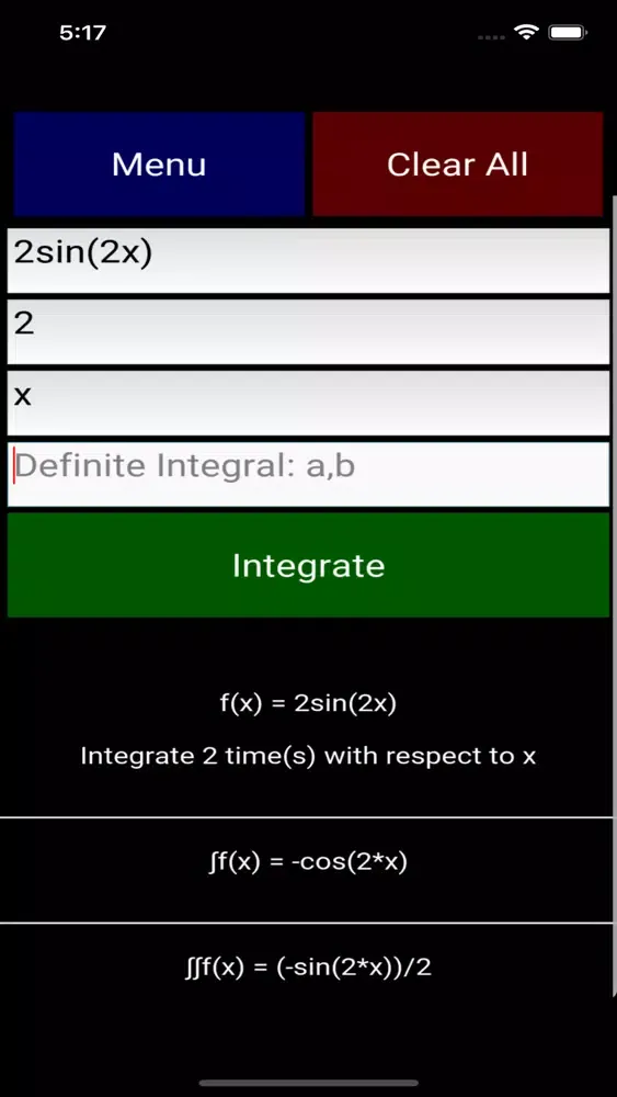 Integration Calculator স্ক্রিনশট