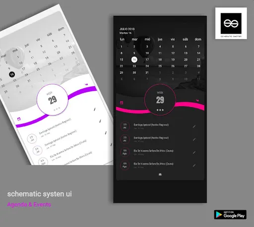 Schematic System UI Klwp スクリーンショット