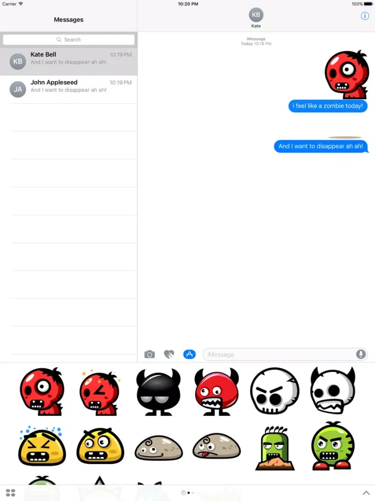 Ảnh chụp màn hình của Horror Stickers: Monsters Pack iPad 