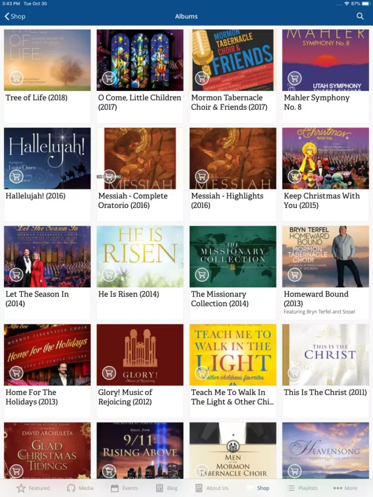 The Tabernacle Choir iPad  Ekran Görüntüleri