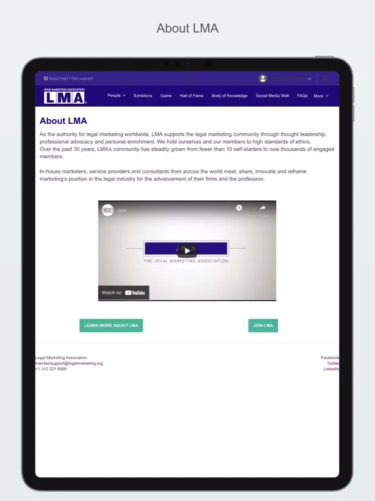 ภาพหน้าจอของ LMA Annual Conference 2021 iPad 