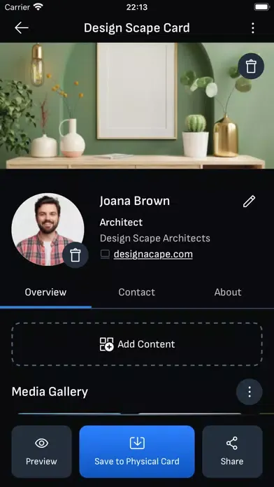 Capturas de pantalla de Liberson Smart Business Card