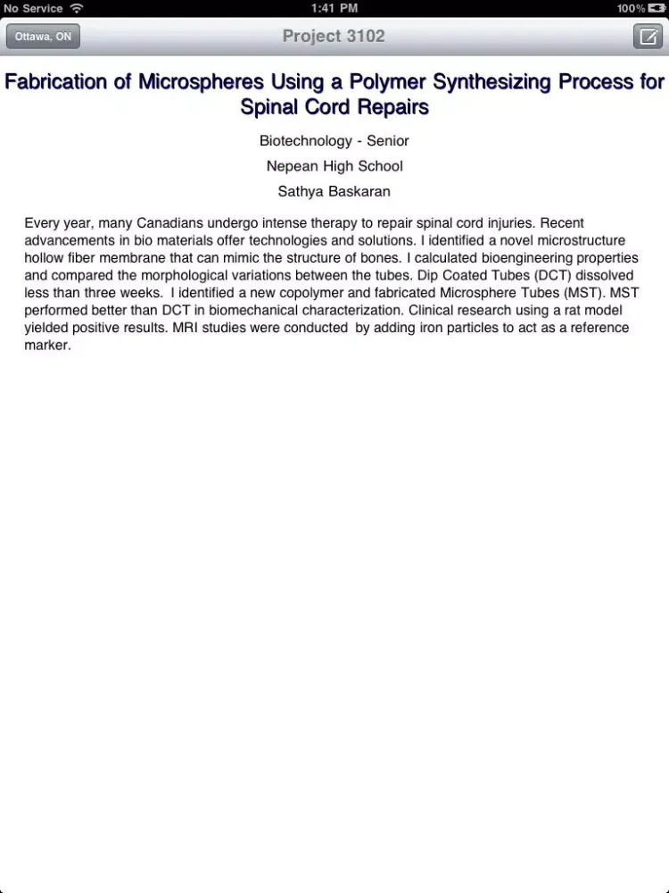 Capturas de pantalla de Science Fair iPad 