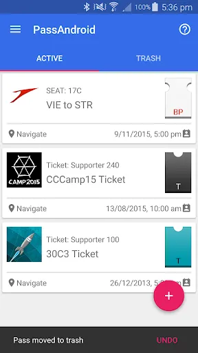 PassAndroid Passbook viewer Ekran Görüntüleri