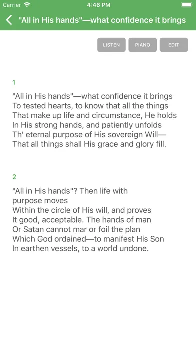 Project Hymnal Screenshots