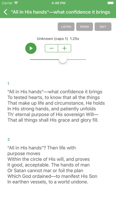 Project Hymnal Screenshots