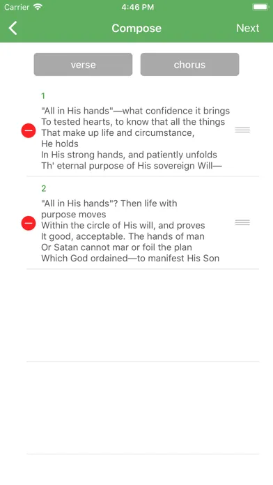 Project Hymnal Screenshots