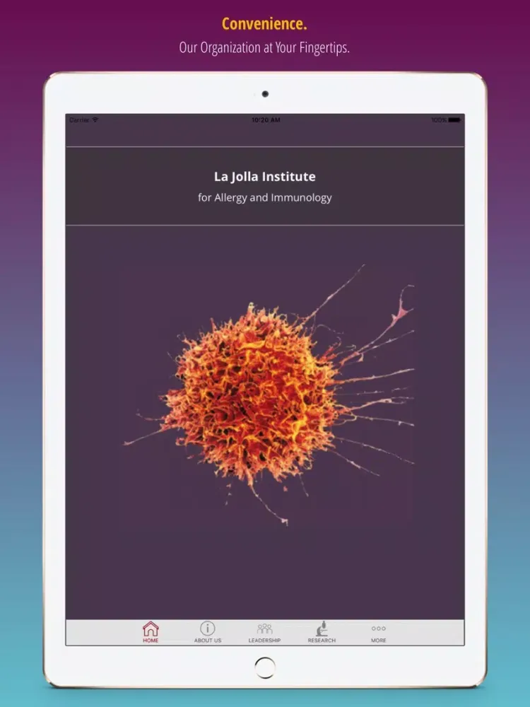 La Jolla Institute iPad  Ekran Görüntüleri