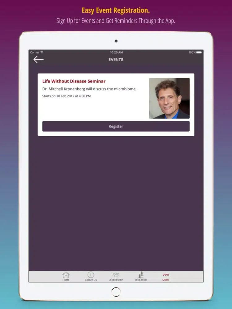 La Jolla Institute iPad  Ekran Görüntüleri