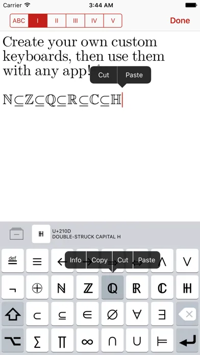 Unicode Pad Pro with keyboards سکرین شاٹس