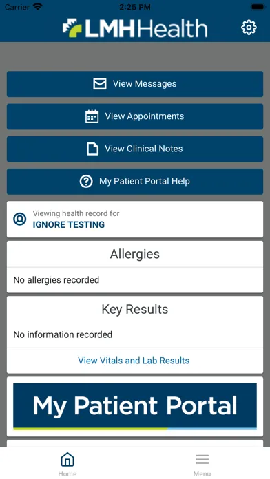 LMH Health My Patient Portal Ekran Görüntüleri