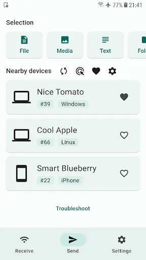 ภาพหน้าจอของ LocalSend: FOSS Airdrop
