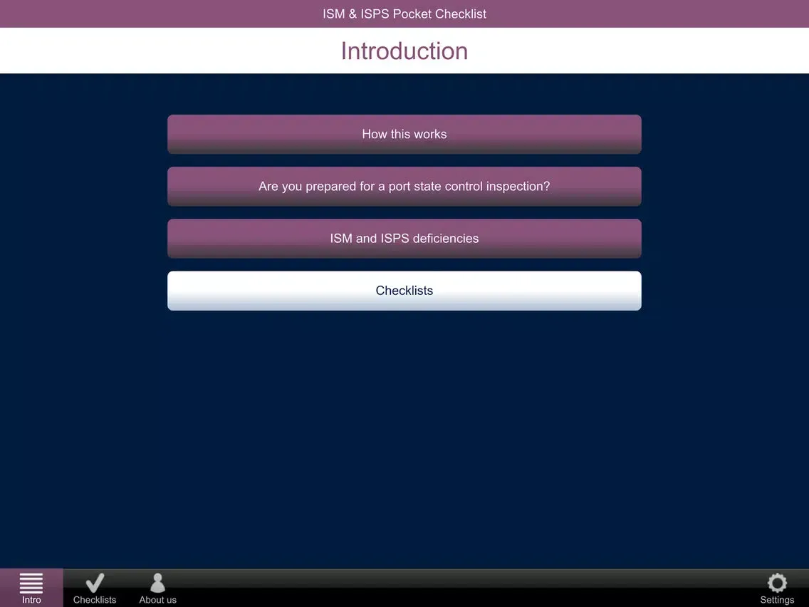 تصاویر ISM & ISPS Pocket Checklist iPad 