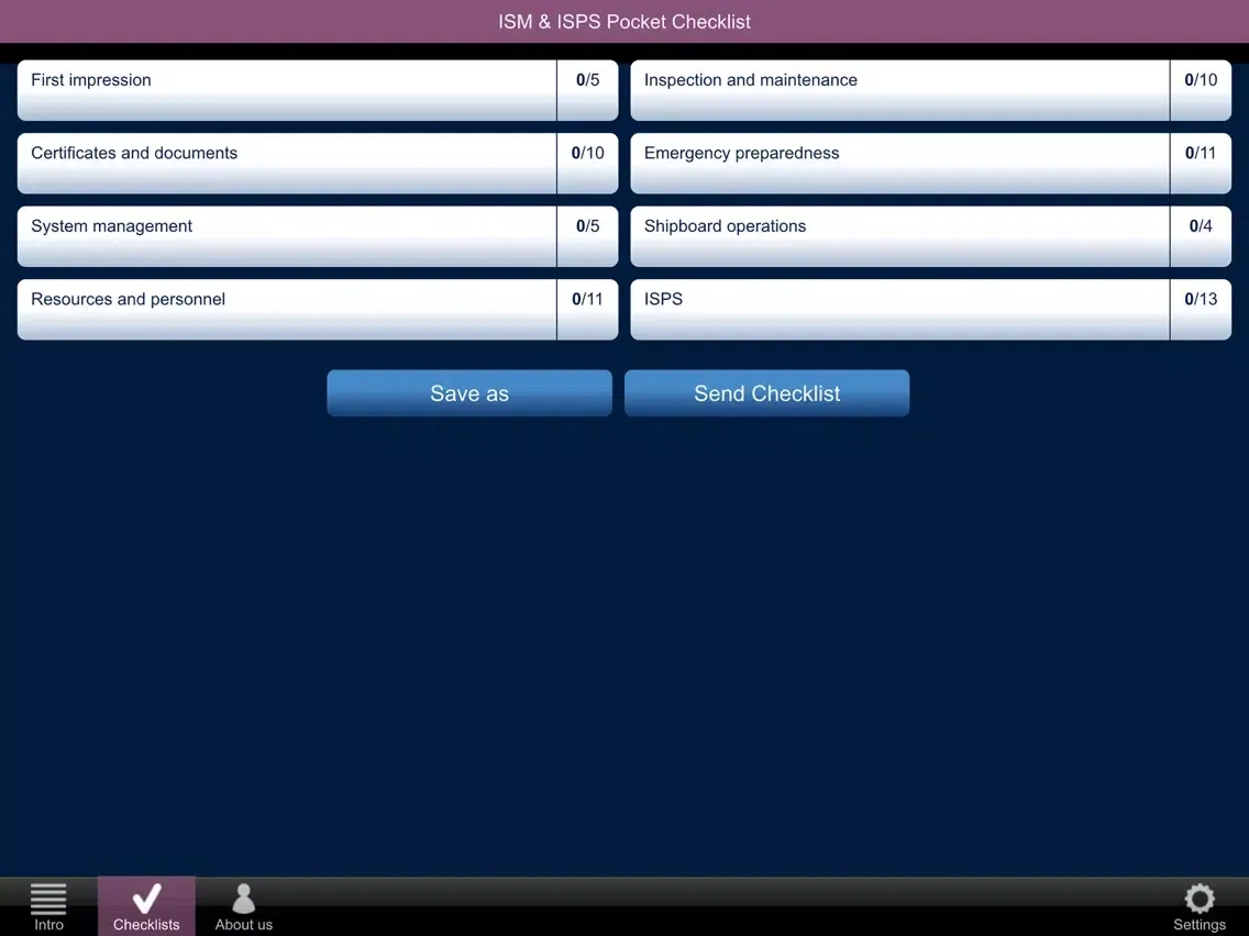 تصاویر ISM & ISPS Pocket Checklist iPad 