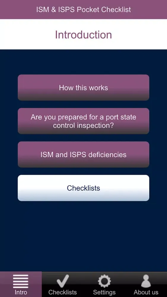 تصاویر ISM & ISPS Pocket Checklist