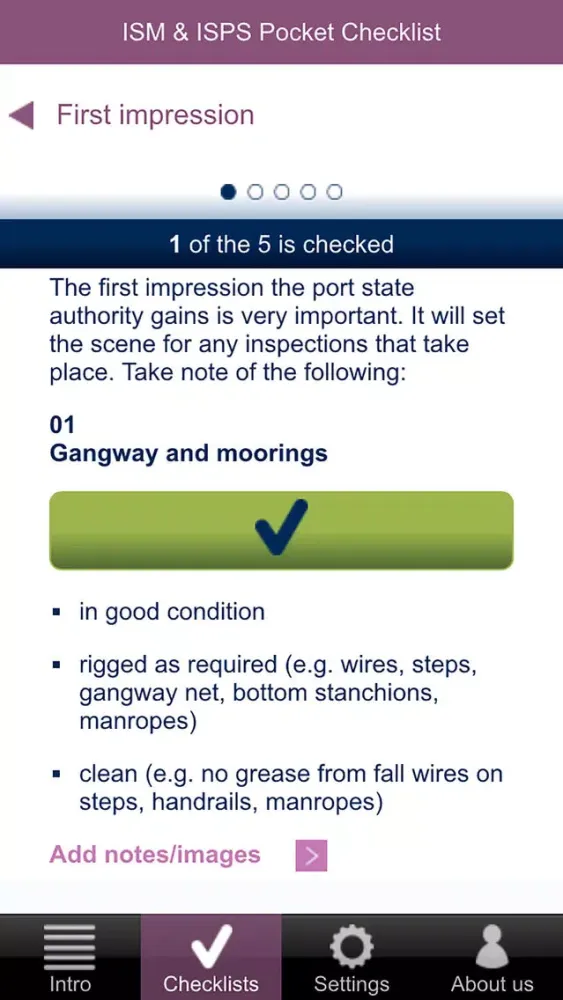 تصاویر ISM & ISPS Pocket Checklist