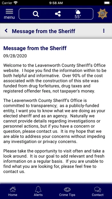 Capturas de pantalla de Leavenworth County KS Sheriff