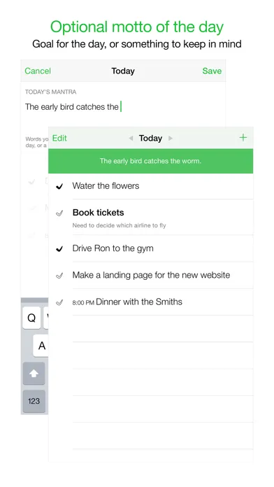 Captures d'écran de Today: Minimalist To-Do List