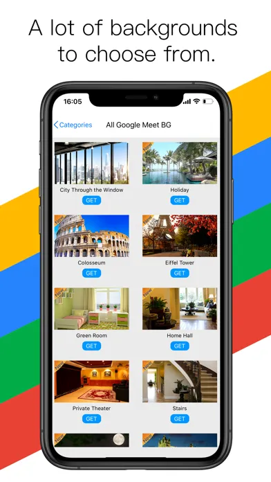 Screenshot di Backgrounds for Google Meet