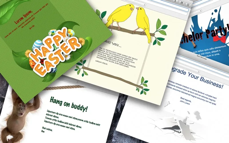 Capturas de tela do Stationery for Mail