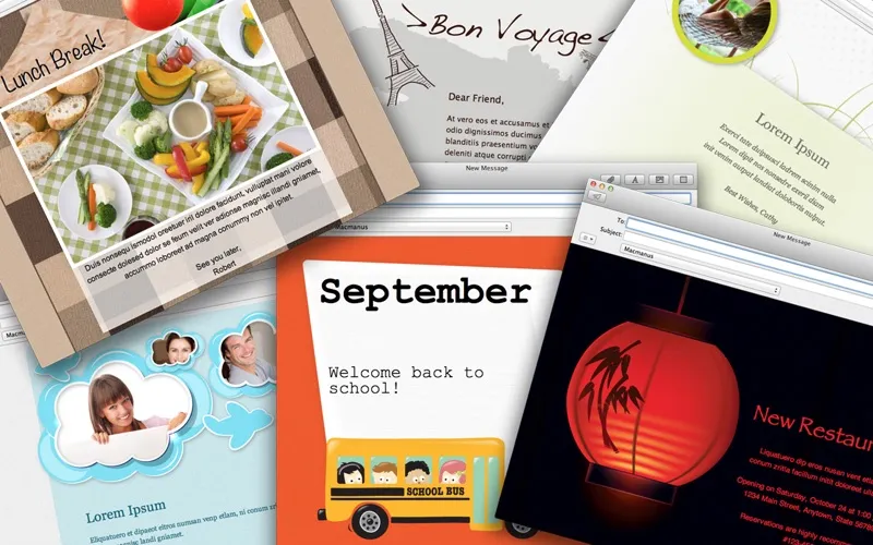 Capturas de tela do Stationery for Mail