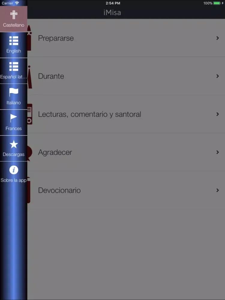 Capturas de pantalla de iMisa iPad 