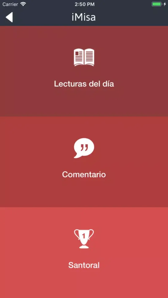 Capturas de pantalla de iMisa