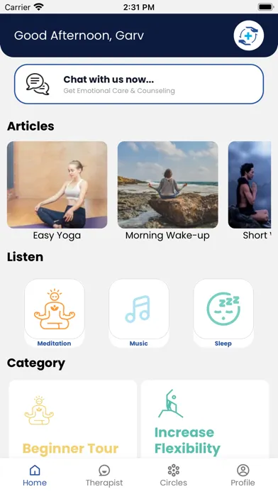 Tangkapan layar YogaMantra