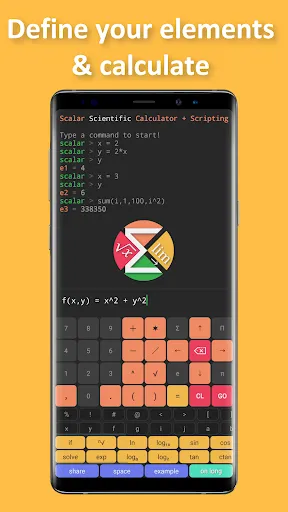 Tangkapan skrin Scientific Calculator Scalar
