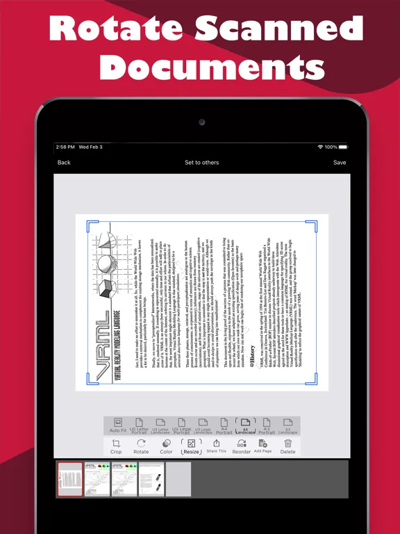 Document Scanner .. iPad  Screenshots