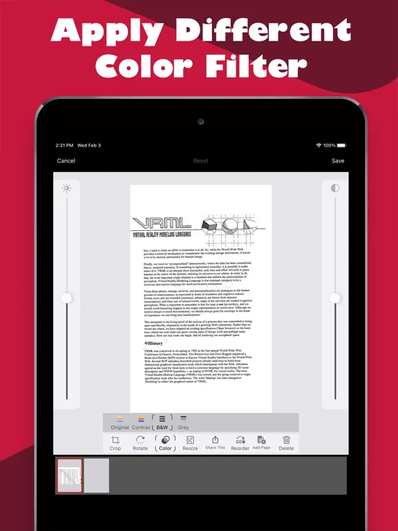 Document Scanner .. iPad  Screenshots