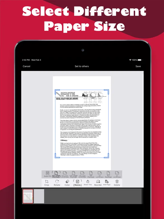 Document Scanner .. iPad  Screenshots