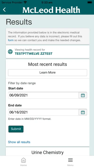 صور McLeod Health Patient Portal