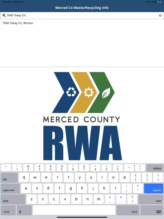 Zrzuty ekranu Merced Co Waste/Recycling Info iPad 