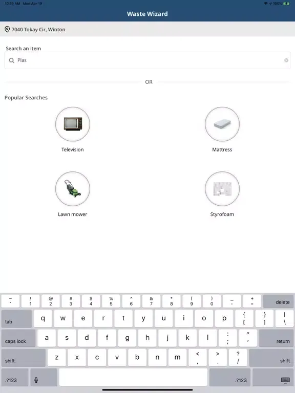 Zrzuty ekranu Merced Co Waste/Recycling Info iPad 