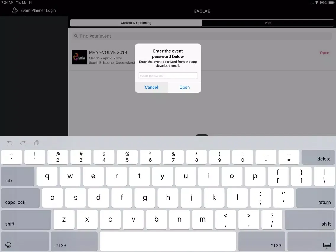 Meetings & Events Australia iPad  Screenshots
