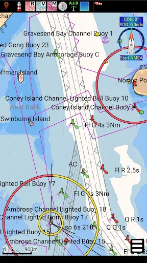 ภาพหน้าจอของ qtVlm Navigation and Routing