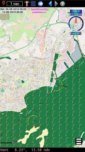 ภาพหน้าจอของ qtVlm Navigation and Routing