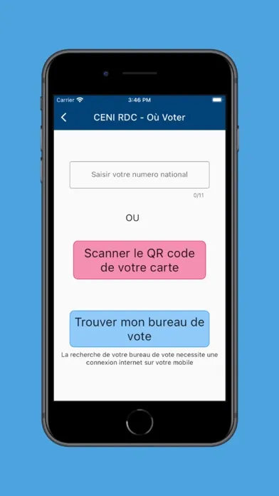 Captures d'écran de CENI RDC Mobile